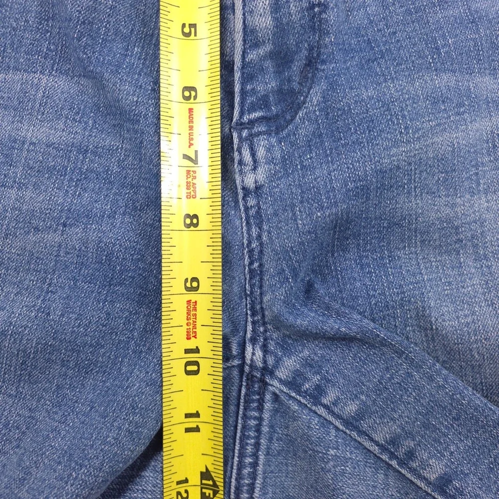 Ann Taylor Factory Women Slim Leg Jeans Size 6 Blue Medium Wash Mid Rise Stretch